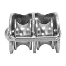 20mm od. Stainless Steel Metal Dual Pulley Wire Rope Block Rope Pulley Bloc