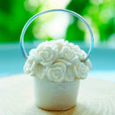 Rose Basket Shaped Wedding Place Card Holders with Holder Stand Memo Holder Card