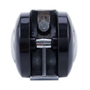 8mm Threaded Stem 50mm Dual Wheel Metal Frame Rotatable Caster Black Y5Q3