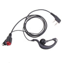 2Pin G-Shape Headset Earpiece Mic for Two Way Radio Security Walkie Talkie
