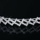 Headband rectangular rhinestone tiara of bridesmaid / wedding / girl flower F1H9