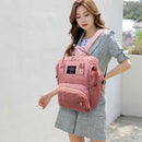 Solid Color Mommy Backpacks Large Maternity Nappy Top-handle Bags (Pink) A