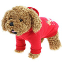 Pet dog print Santa Claus clothes Christmas autumn and winter clothes S