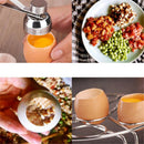 Stainless Steel Egg Topper Cutter Boiled Raw Egg Shell Opener Scissors Tool  3C