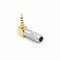 Metal Stereo 3.5mm 4 Pole 90 Degree Repair Headphone Jack Plug Cable Sol JR