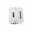 VGA to AV RCA Composite Converter Adapter Box with Audio PC to TV White