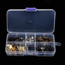 50 Sets 5 Color Copper Sew-On Hook and Eye Closures for Trousers Skirt Pants