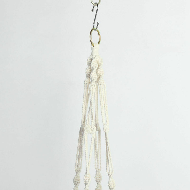 Braid Plant Hanger Indoor Outdoor Hanging Planter Basket Cotton Rope 4 Legs
