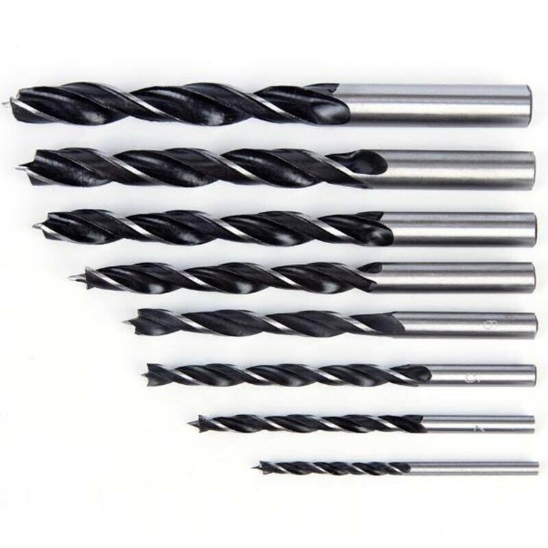 15Pcs/Set 3-10Mm Diam Twist Drill Bit Woodworking Drill Three-Pointed Drill X1S1