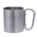Stainless Steel Cup Coffee Cup Camping Outdoor Picnic Carabiner 220ML