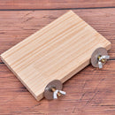 Parrot Bird Standing Platform Wood Square Cage Board Hamster Pet Budgie ToyB Kw