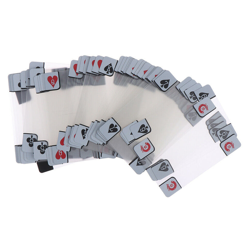 Transparent Waterproof PVC Poker Playing Cards Plastic Crystal  Gift