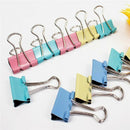 60 PCS Colorful Metal Binder Clips Paper Clip 15mm Office Supplies at Random 3C