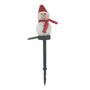 LED Solar Snowman Spike Light In-Ground Garden Lawn Path Lamp (C Red)