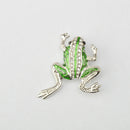 Cute Frog Shape Rhinestone Brooch Pins Clip Animal Jewelry Party Decor