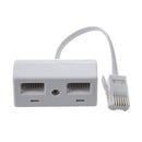 One BT Plug to Two UK BT Telephone Socket Adapter Splitter F9S2