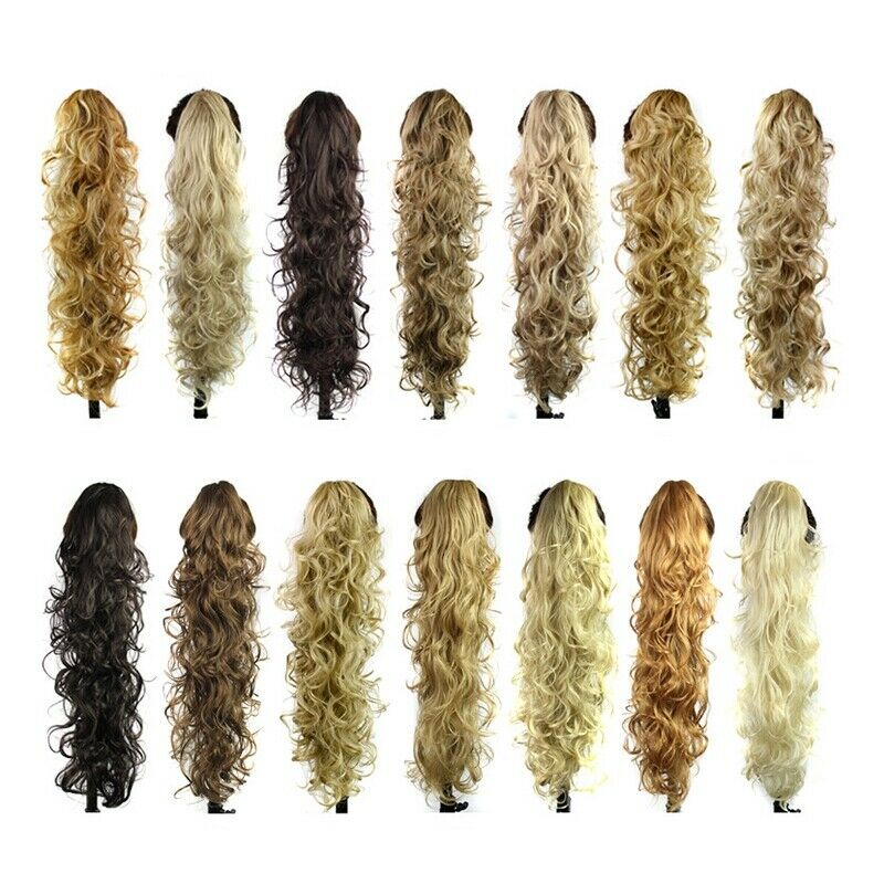 Long Wavy Synthetic Claw Clip Ponytail Hair Extensions Can Be Curled High T B4P9
