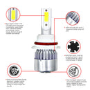 2PCS 9004 HB1 200W LED Headlight Conversion Bulbs Lamp White 6000K Bulbs beam