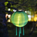 10inch LED Solar Lantern Waterproof Outdoor Hanging Decor Lamp (Light Blue)