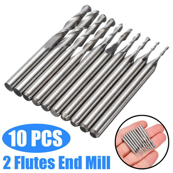 10pcs 1/1.5/2.0/2.5/ 3.175mm Carbide Ball Nose End Mill CNC Engraving Router bit