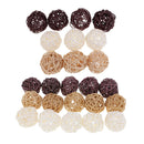25X 3/5cm Handmade Wicker Rattan Balls Garden Wedding Party Decorative Craft