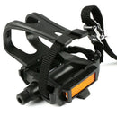 Bike Pedals with Clips and Straps for Outdoor Cycling and Indoor Stationary N8N9