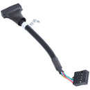 Black USB 2.0 9 Pin Female to USB 3.0 20 Pin Male Cable Adapter Connector