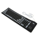 Foldable Keyboard Waterproof USB Wired Keyboard 103 Key Silicone Soft Keybo