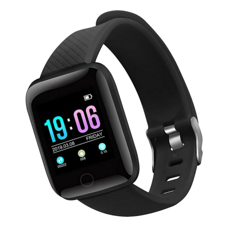Smart Watch Women Heart Rate Monitor Bracelet Smartwatch Sports Black 116plus
