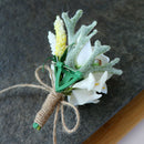 Artificial Calla Flower Corsage Bride Groom Boutonniere Brooch Wedding Decor