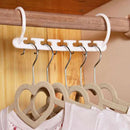 8pcs Durable Space Saving Hangers Multi-Purpose Plastic Magic Hangers Closet