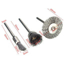 36PC Brass Wire Wheel Brushes Set Kit Accessories for Rotary Tools