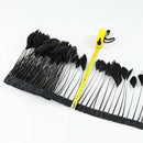 15-20cm Black Feather Fringe Trim Sewing Edge Crafts Garment Decors 2m
