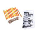 10pcs Hair Styling Design Comb Set with 12pcs Hair Curling Perm Rod Curler