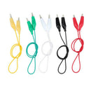 20pcs Alligator Crocodile Clip Test Lead 5 Coloured Cable Wire Double End Jumper