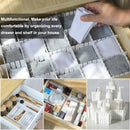 12 PCS Adjustable Drawer Separator, Grid Drawer Divider DIy Plastic Organiz F1J1