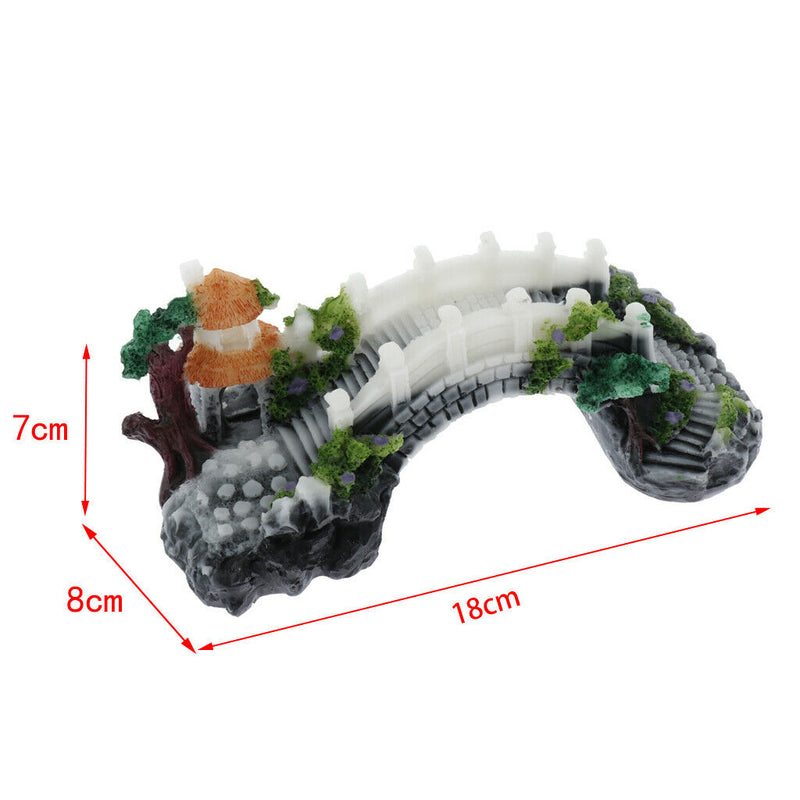 Aquarium Hide Hut Artificial Bridge Wonderful for   Tank Landscape Decor