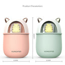 300ML Air Humidifier Cute Mouse Cool Mist Maker with Romantic Light (Green) A