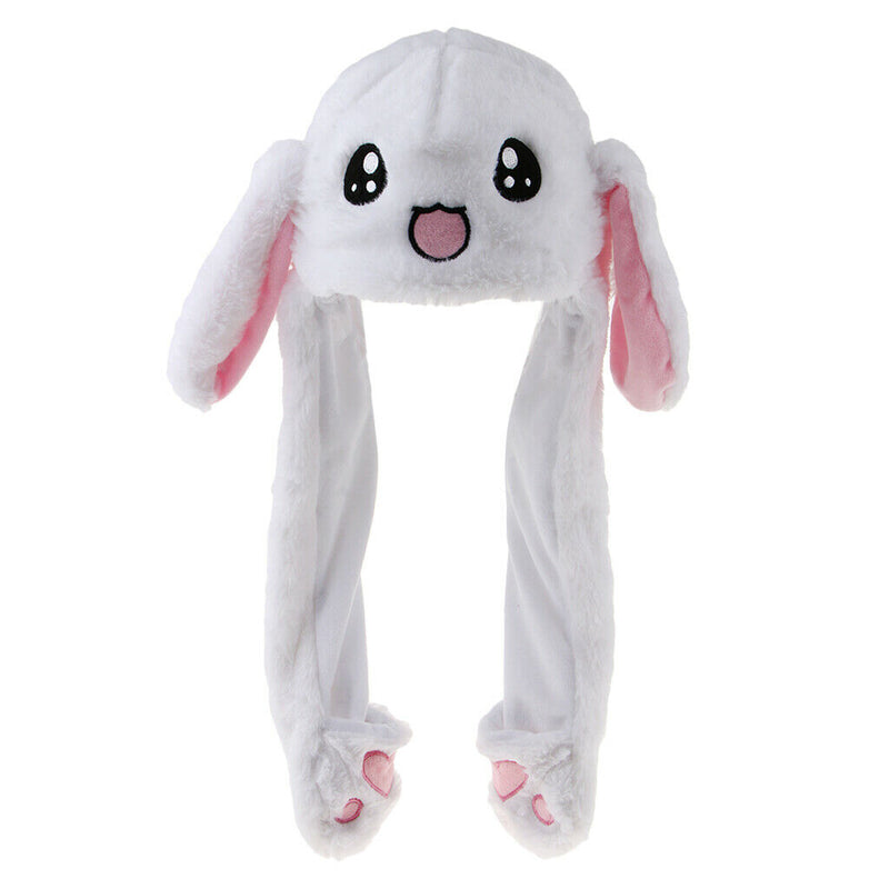 Bunny Head Hat Ears Moving Cute Super Soft Plush Animal Hat Gift for Children &