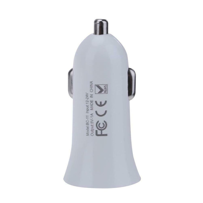 5V 1A Universal Smart IC USB Car Charger with LED Indicator Ring for Phone
