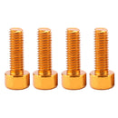 4x Lightweight Montain Bike Water Bottle Cage Holder Bolts Screws Durable Golden