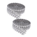 2pcs 5yard Rhinestone Chain Trim Sewing Applique Craft 27mm Wedding Decor