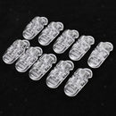 Pack of 10 Clear Plastic Dummy Badge Clips Suspender Soother Pacifier Holders