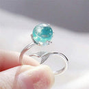 5X(Women Ring Mermaid Tail Crystal Ring Diamond Bend Size Adjustable Open  L1L1)