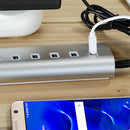 5V 1A USB Hub High Speed Desktop PC 7 Port Splitter Power Adapter Aluminum Alloy