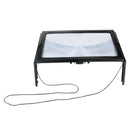 Reading 3X Magnifier Full Page Optical Magnifying Foldable A4 Large LED Lens