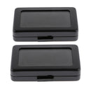 2 Pcs PU Leather Travel Jewelry Box Diamond Display Organizer Storage Case
