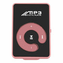 Mini Mirror Clip USB Digital Mp3 Music Player Support 8GB SD TF Card Pink