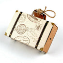 50pcs Mini Suitcase Kraft Candy Box Bonbonniere Wedding Gift Boxes Travel T R5H7
