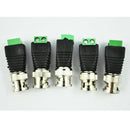 5Pcs Coax CAT5 To CCTV Coaxial Camera BNC Male Video Balun Connector F2V8
